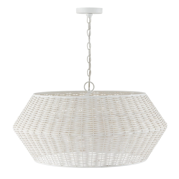 Capital Lighting - 347861HH - Six Light Pendant - Boca - Chalk White