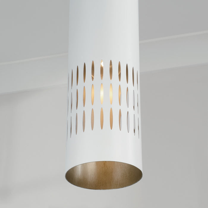 Capital Lighting - 350211AW - One Light Pendant - Dash - Aged Brass and White