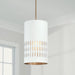Capital Lighting - 350212AW - One Light Pendant - Dash - Aged Brass and White