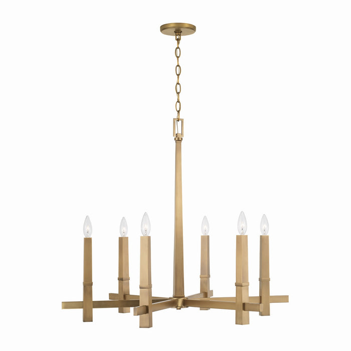 Capital Lighting - 449661AD - Six Light Chandelier - Blake - Aged Brass