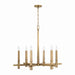 Capital Lighting - 449661AD - Six Light Chandelier - Blake - Aged Brass