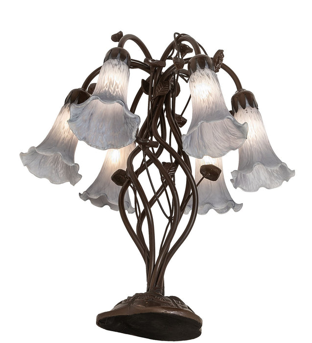 Meyda Tiffany - 255813 - Six Light Table Lamp - Gray - Mahogany Bronze