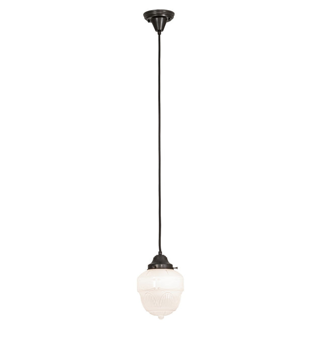 Meyda Tiffany - 257314 - One Light Mini Pendant - Revival Schoolhouse - Craftsman Brown