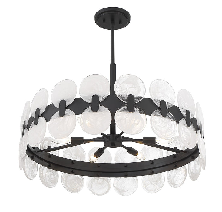 Savoy House - 1-3720-6-89 - Six Light Chandelier - Boca - Matte Black
