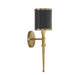Savoy House - 9-9944-1-143 - One Light Wall Sconce - Quincy - Matte Black with Warm Brass