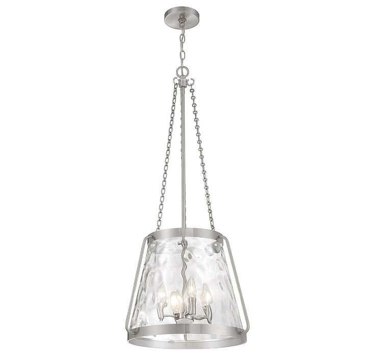Savoy House - 7-1804-4-SN - Four Light Pendant - Crawford - Satin Nickel