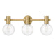 Savoy House - 8-3076-3-322 - Three Light Bathroom Vanity - Wright - Warm Brass