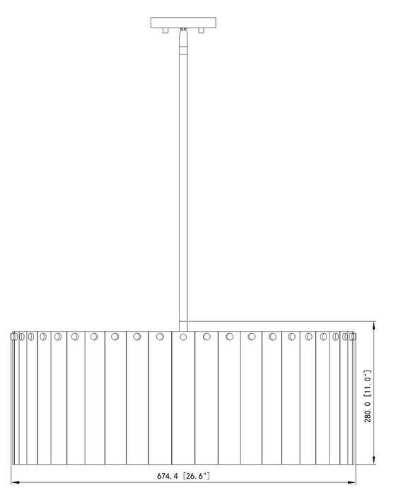 Z-Lite - 1943P26-MGLD - Ten Light Chandelier - Glacier - Modern Gold