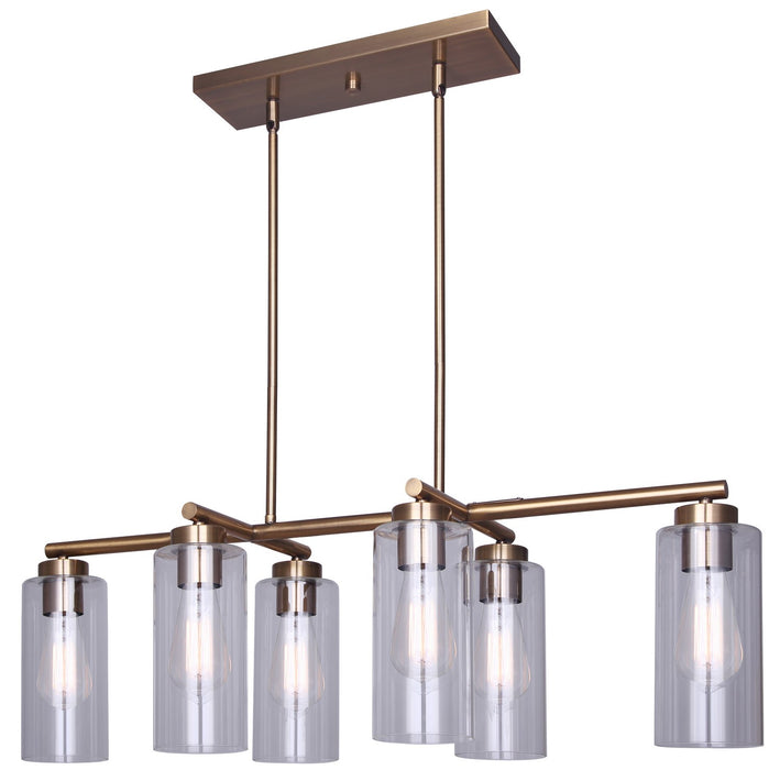 Canarm - ICH671B06GD - Six Light Chandelier - Jett - Gold