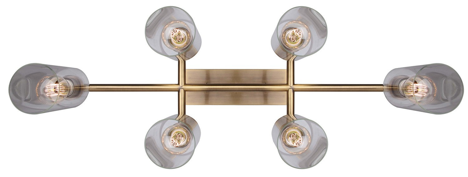 Canarm - ICH671B06GD - Six Light Chandelier - Jett - Gold