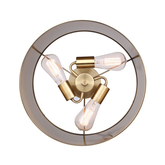 Canarm - ISF669B03GD - Three Light Semi-Flush Mount - Lola - Gold