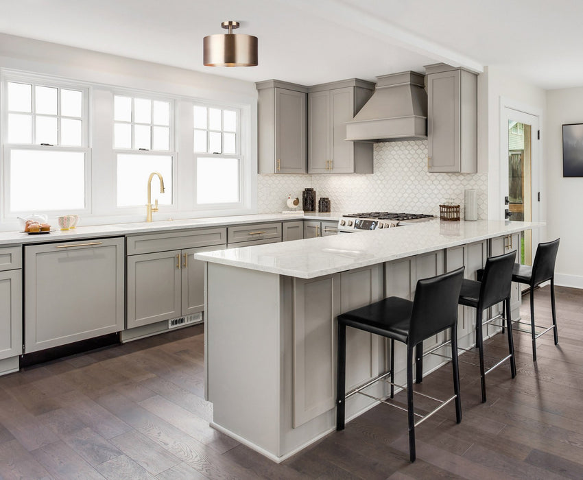 Canarm - ISF669B03GD - Three Light Semi-Flush Mount - Lola - Gold