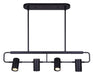 Canarm - IST697B04BK10 - Four Light Track Lighting - Leal - Black