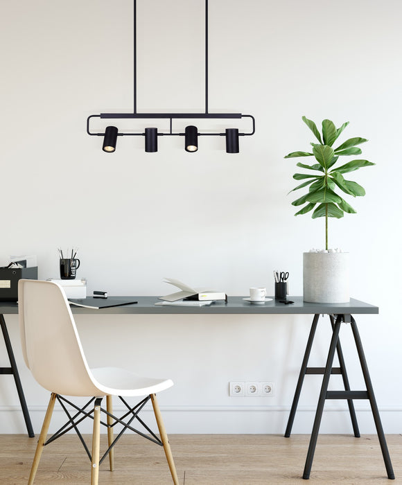 Canarm - IST697B04BK10 - Four Light Track Lighting - Leal - Black