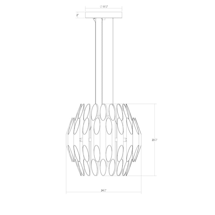 Sonneman - 2047.01 - LED Pendant - Chimes - Polished Chrome