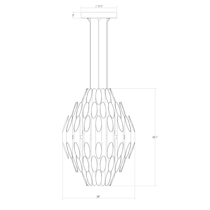 Sonneman - 2048.38 - LED Pendant - Chimes - Satin Brass