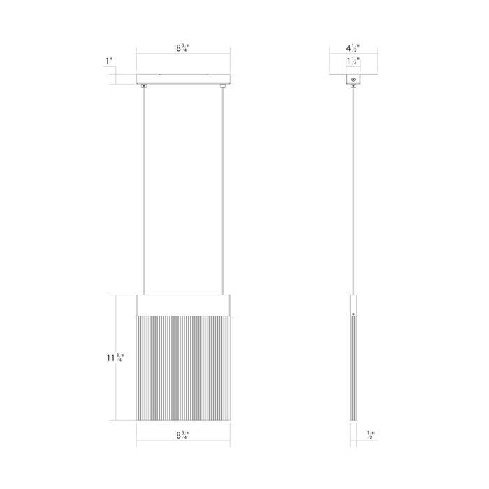 Sonneman - 3090.01 - LED Pendant - V Panels - Polished Chrome