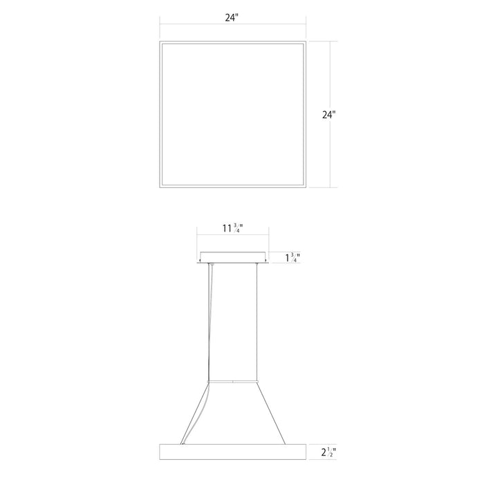 Sonneman - 3973.03 - LED Pendant - Pi - Satin White