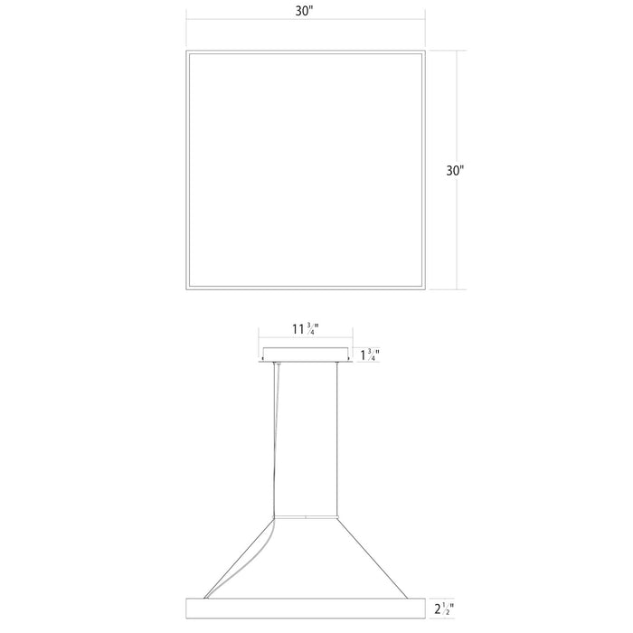 Sonneman - 3974.03 - LED Pendant - Pi - Satin White