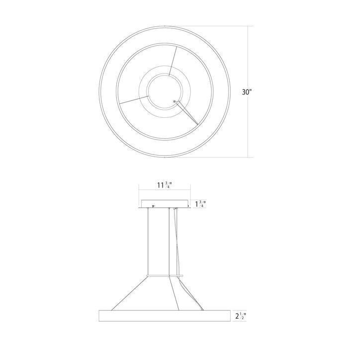 Sonneman - 3982.03 - LED Pendant - Pi - Satin White