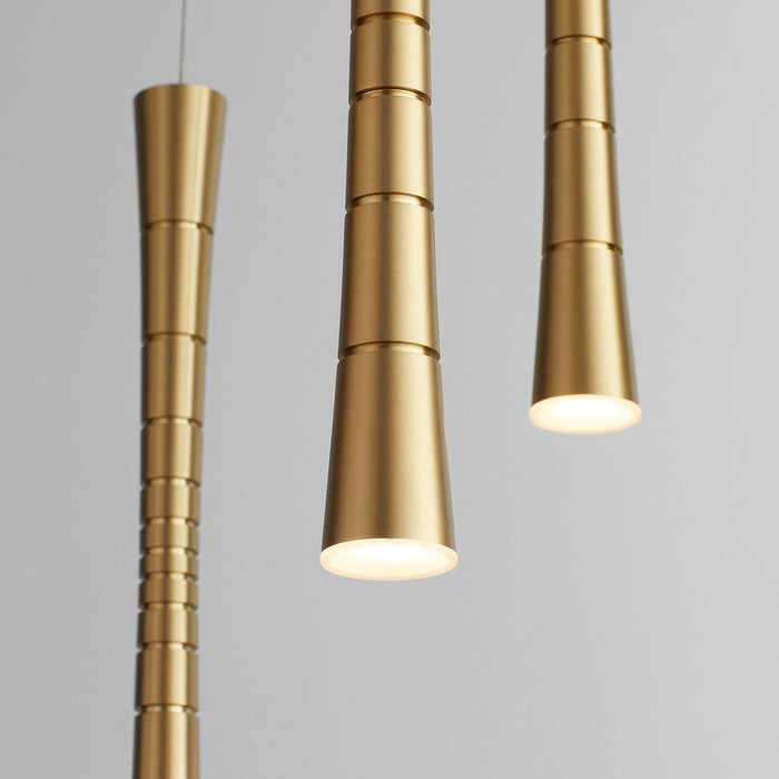 Quorum - 3-6005-40 - LED Pendant - Sabre - Aged Brass