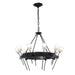 Hubbardton Forge - 101525-SKT-10-YC0369 - Ten Light Chandelier - Echo - Black