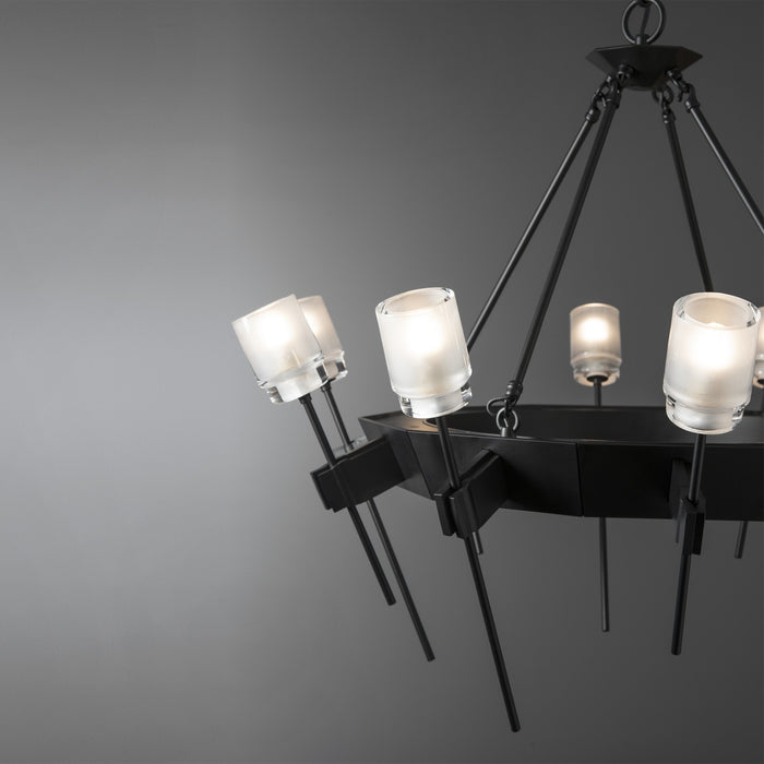 Hubbardton Forge - 101525-SKT-10-YC0369 - Ten Light Chandelier - Echo - Black