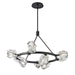 Hubbardton Forge - 131067-SKT-MULT-10-CR - Nine Light Pendant - Gatsby - Black