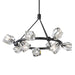 Hubbardton Forge - 131067-SKT-MULT-10-CR - Nine Light Pendant - Gatsby - Black