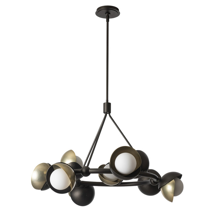 Hubbardton Forge - 131068-SKT-MULT-14-86-GG0711 - Nine Light Pendant - Brooklyn - Oil Rubbed Bronze