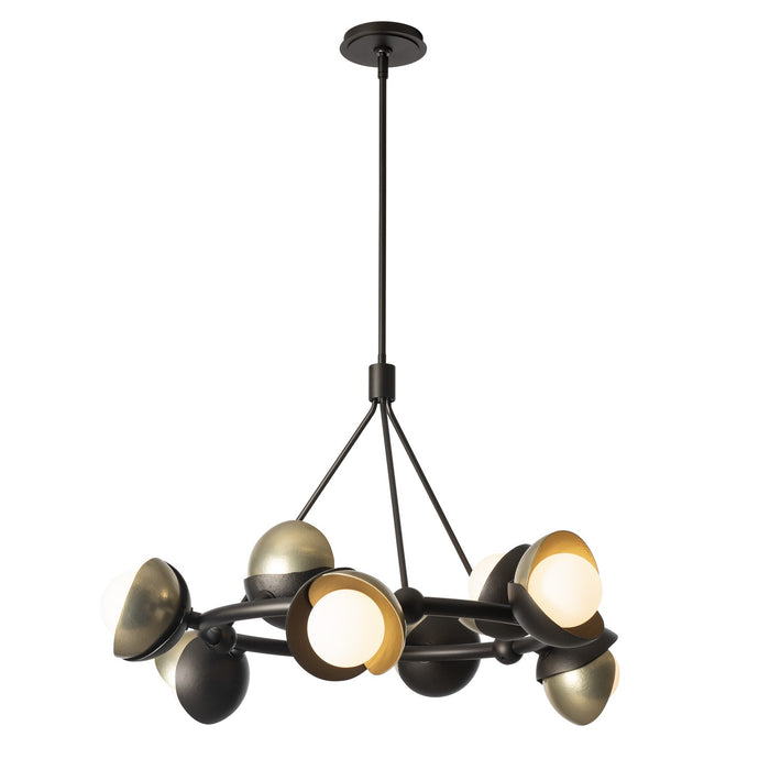 Hubbardton Forge - 131068-SKT-MULT-14-86-GG0711 - Nine Light Pendant - Brooklyn - Oil Rubbed Bronze