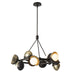 Hubbardton Forge - 131068-SKT-MULT-14-86-GG0711 - Nine Light Pendant - Brooklyn - Oil Rubbed Bronze