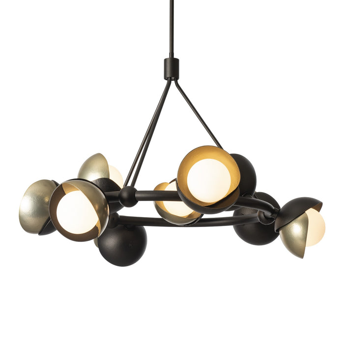 Hubbardton Forge - 131068-SKT-MULT-14-86-GG0711 - Nine Light Pendant - Brooklyn - Oil Rubbed Bronze