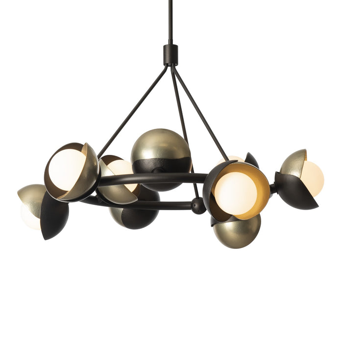 Hubbardton Forge - 131068-SKT-MULT-14-86-GG0711 - Nine Light Pendant - Brooklyn - Oil Rubbed Bronze