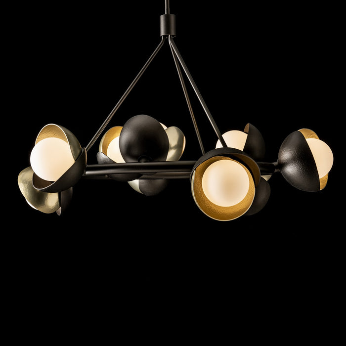 Hubbardton Forge - 131068-SKT-MULT-14-86-GG0711 - Nine Light Pendant - Brooklyn - Oil Rubbed Bronze