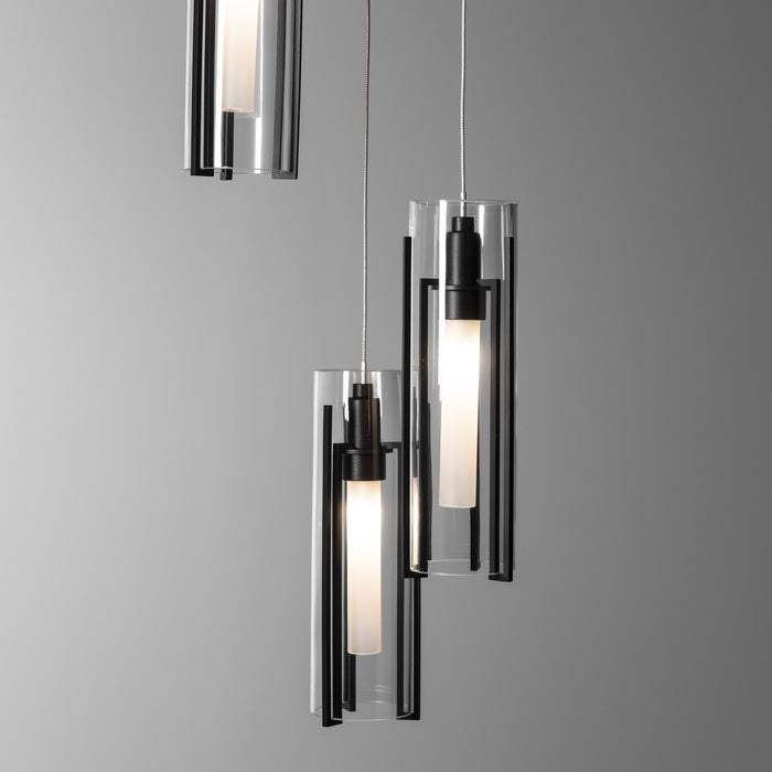 Hubbardton Forge - 131124-SKT-STND-10-ZM0065 - LED Pendant - Exos Glass - Black