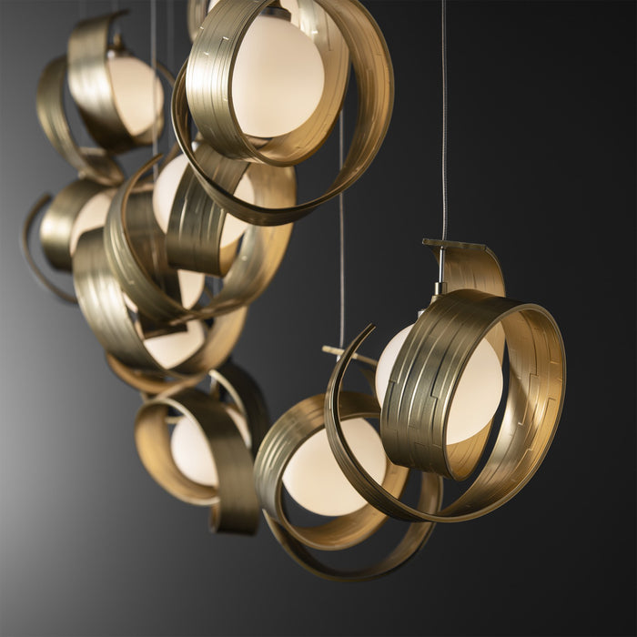 Hubbardton Forge - 131208-SKT-STND-86-GG0711 - LED Pendant - Riza - Modern Brass