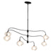 Hubbardton Forge - 136357-SKT-MULT-10-FD0710 - Six Light Pendant - Ume - Black