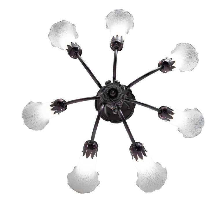 Meyda Tiffany - 251580 - Seven Light Chandelier - White - Mahogany Bronze