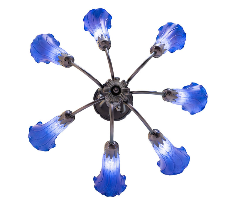 Meyda Tiffany - 251581 - Seven Light Chandelier - Blue - Mahogany Bronze