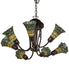 Meyda Tiffany - 251593 - Seven Light Chandelier - Stained Glass Pond Lily - Mahogany Bronze