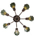 Meyda Tiffany - 251593 - Seven Light Chandelier - Stained Glass Pond Lily - Mahogany Bronze