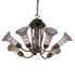 Meyda Tiffany - 251595 - Seven Light Chandelier - Stained Glass Pond Lily - Mahogany Bronze