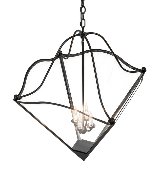 Meyda Tiffany - 255438 - Four Light Pendant - Zale - Blackwash