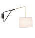 Meyda Tiffany - 258185 - One Light Wall Sconce - Cilindro Textrene - Solar Black/Brushed Brass