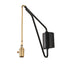 Meyda Tiffany - 258185 - One Light Wall Sconce - Cilindro Textrene - Solar Black/Brushed Brass