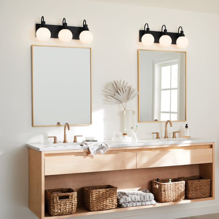 Kichler - 55151BK - Three Light Bath - Hex - Black