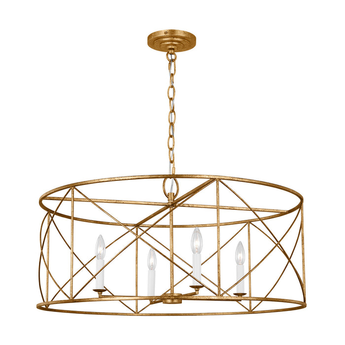 Visual Comfort Studio - CC1624ADB - Four Light Chandelier - Beatrix - Antique Gild