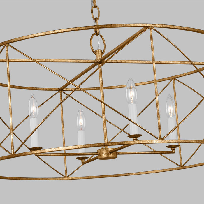 Visual Comfort Studio - CC1624ADB - Four Light Chandelier - Beatrix - Antique Gild