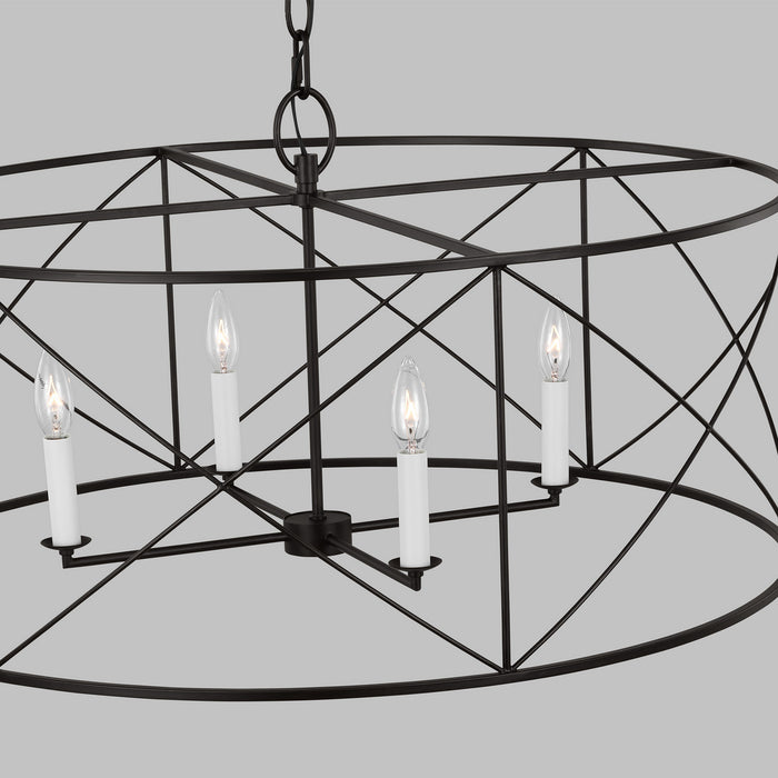 Visual Comfort Studio - CC1624AI - Four Light Chandelier - Beatrix - Aged Iron